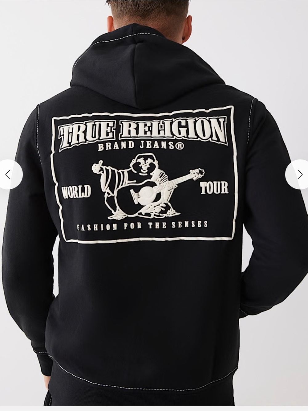 True Religion Big T Zip hoodie size XL